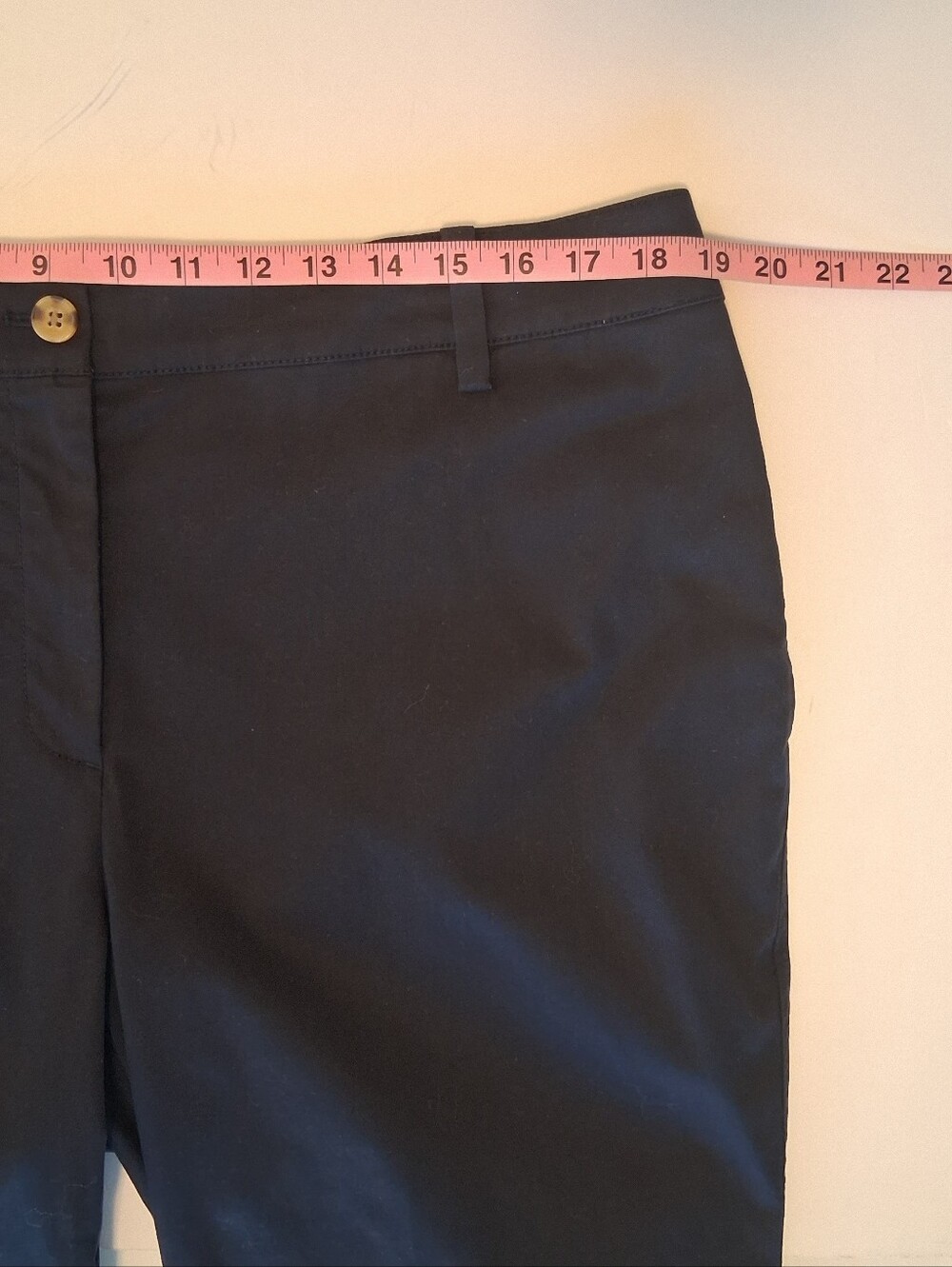 Talbots Perfect Crop Pant Navy Blue Stretch Chino Plus Sz 16W - Picture 4 of 12